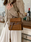 Suede Buckle Decor Crossbody Bag  Style Ratio
