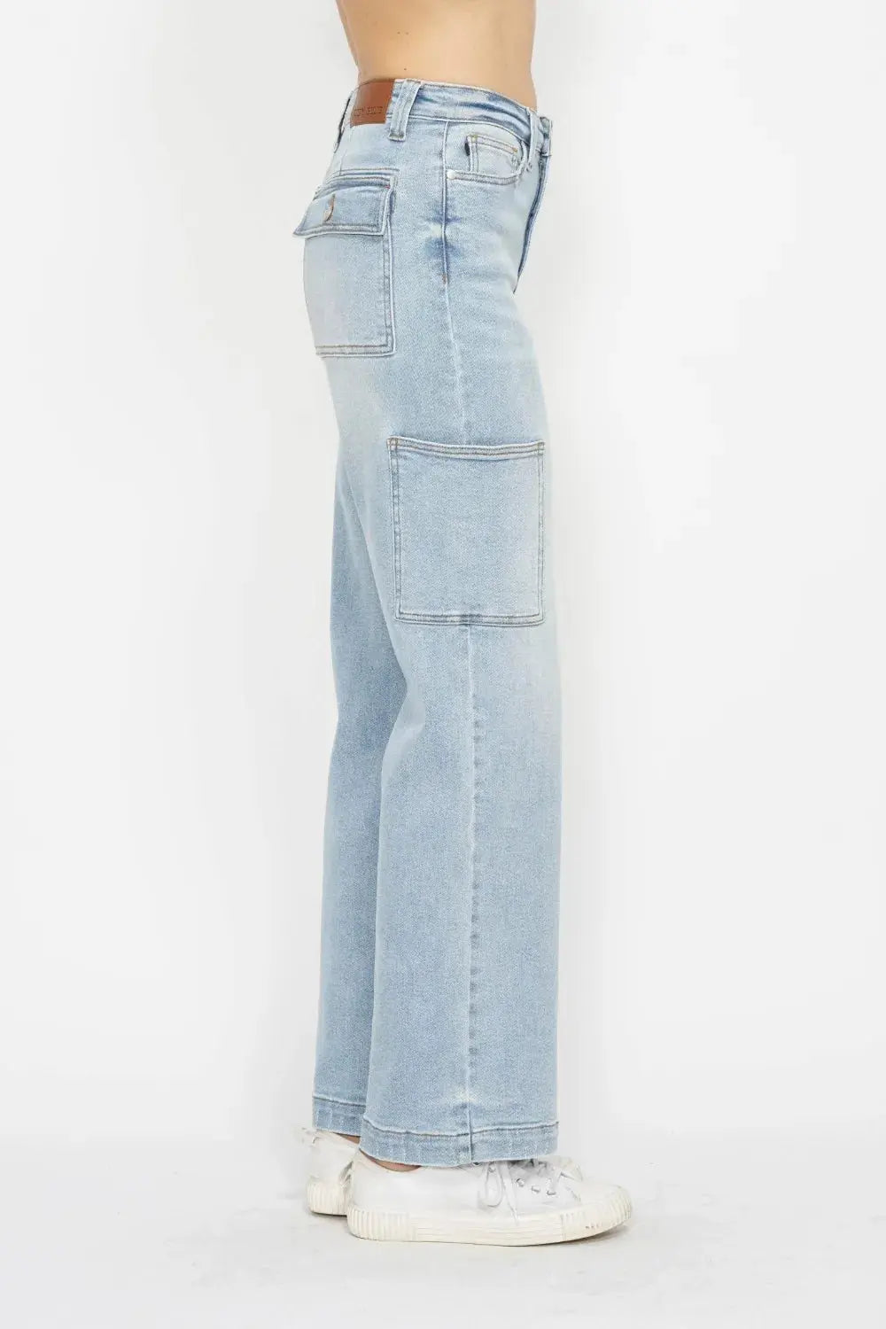 Judy Blue Full Size High Waist Straight Cargo Jeans  Style Ratio