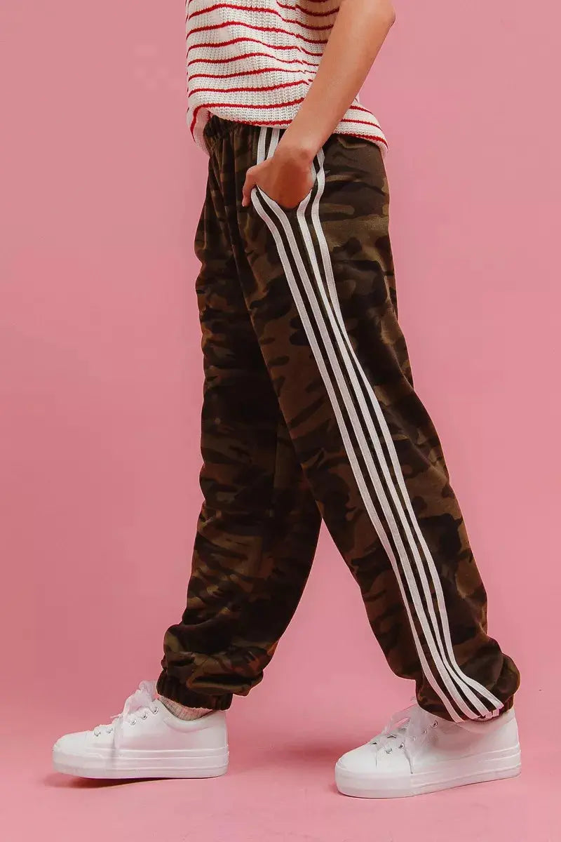 BiBi Side Lines Camouflage Track Pants  Style Ratio