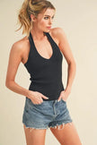 Aemi + Co Ribbed Halter Neck Tank Top  Style Ratio