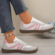 Striped Lace-Up Casual Sneakers  Style Ratio