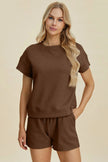 Double Take Short Sleeve Top and Shorts Set  Style Ratio