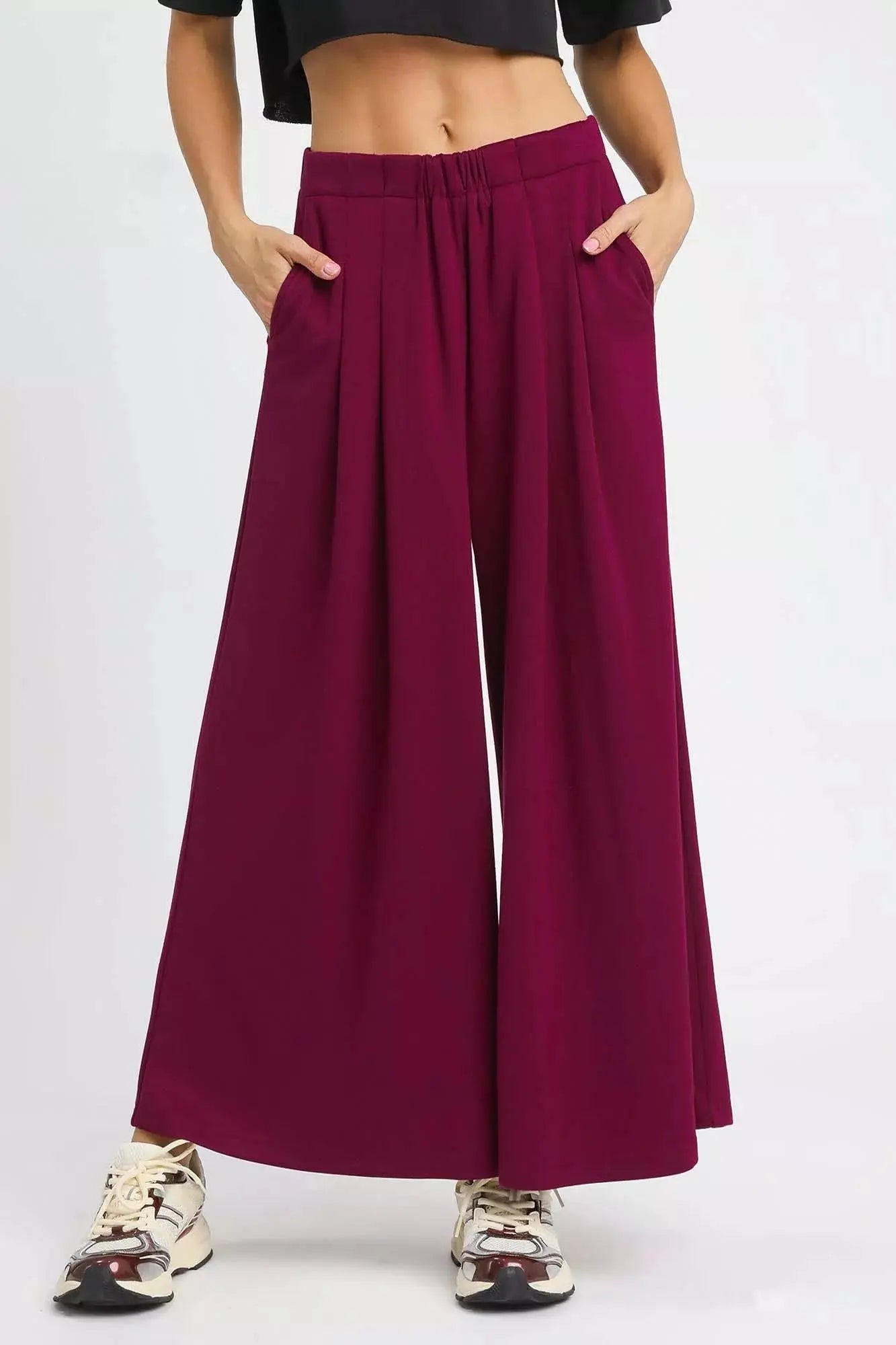Umgee Wide Leg Pants with Pockets  Style Ratio