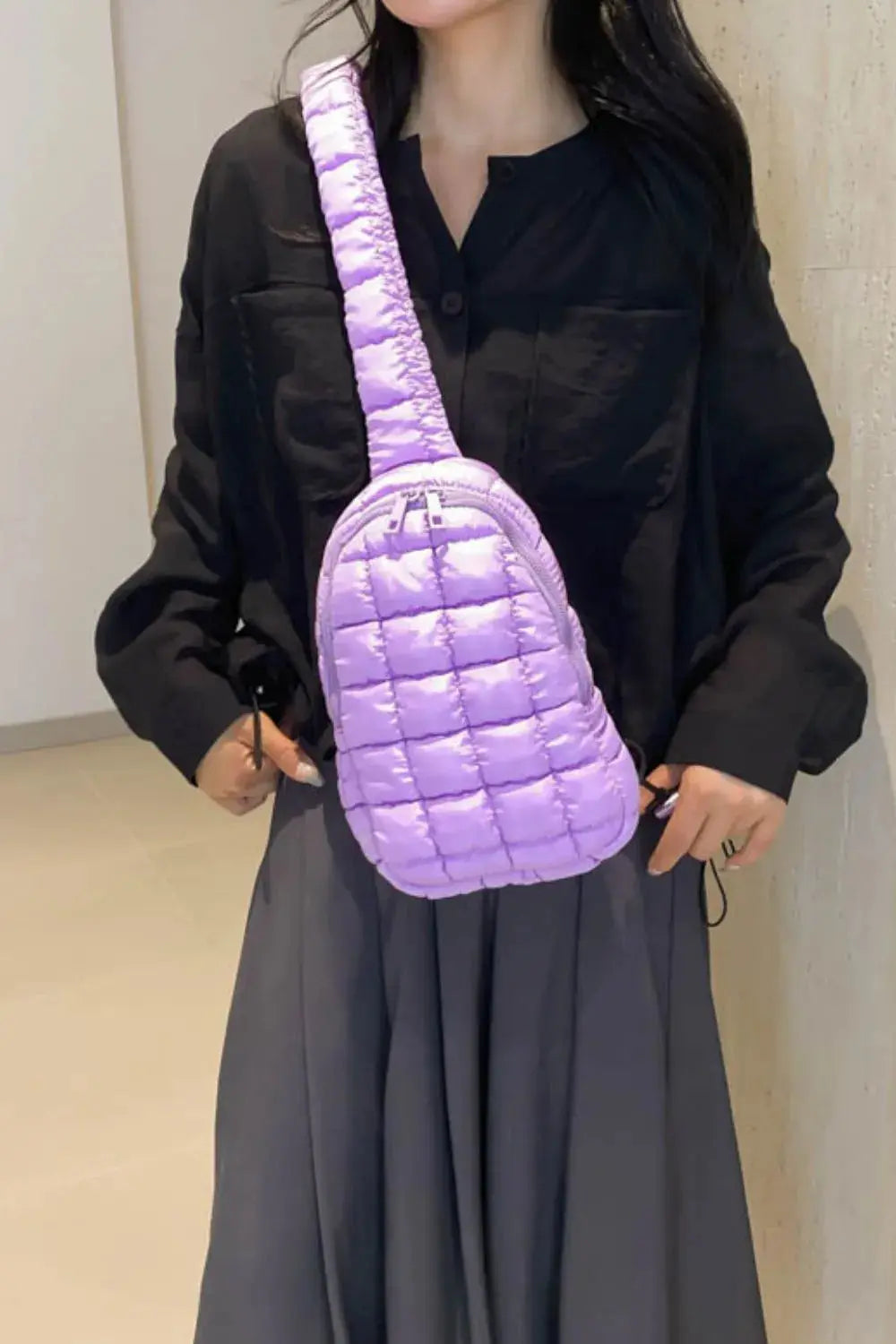 Quilted Nylon Crossbody Bag  Style Ratio