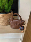 Two-Tone Flap Decor Crossbody Bag with Charm  Style Ratio