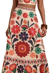 Floral Print Crop Top and Skirt Set  Style Ratio