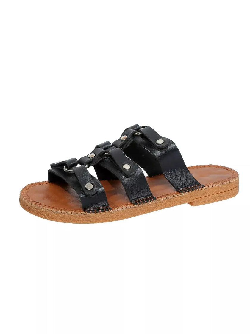 Studded Open Toe Sandals  Style Ratio