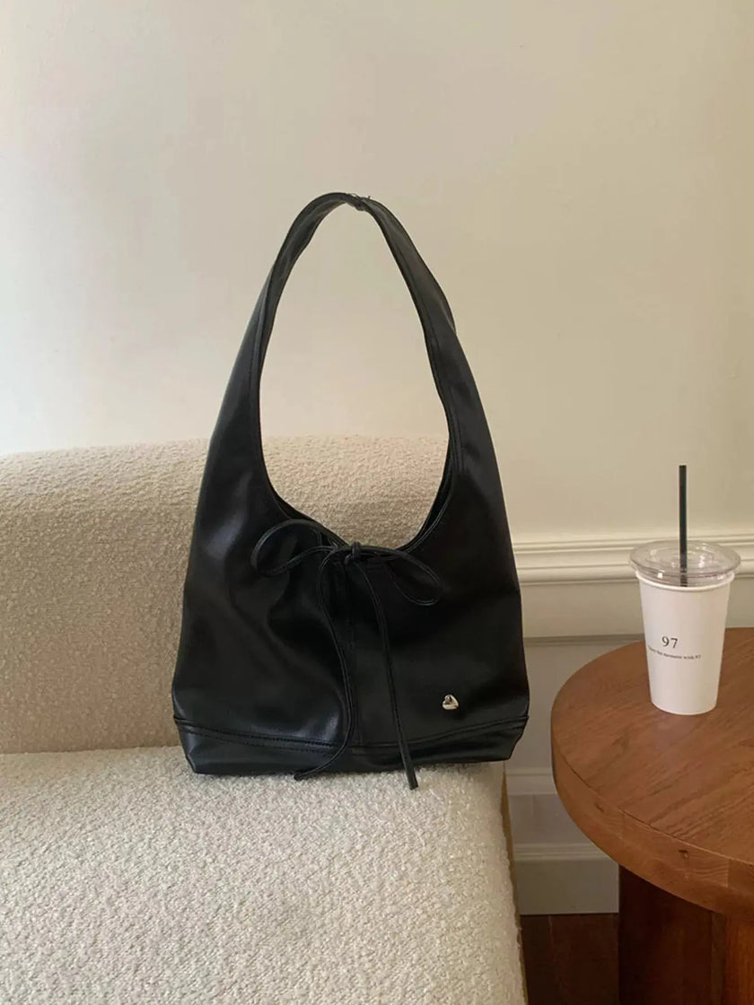 Leather Tied Shoulder Bag  Style Ratio