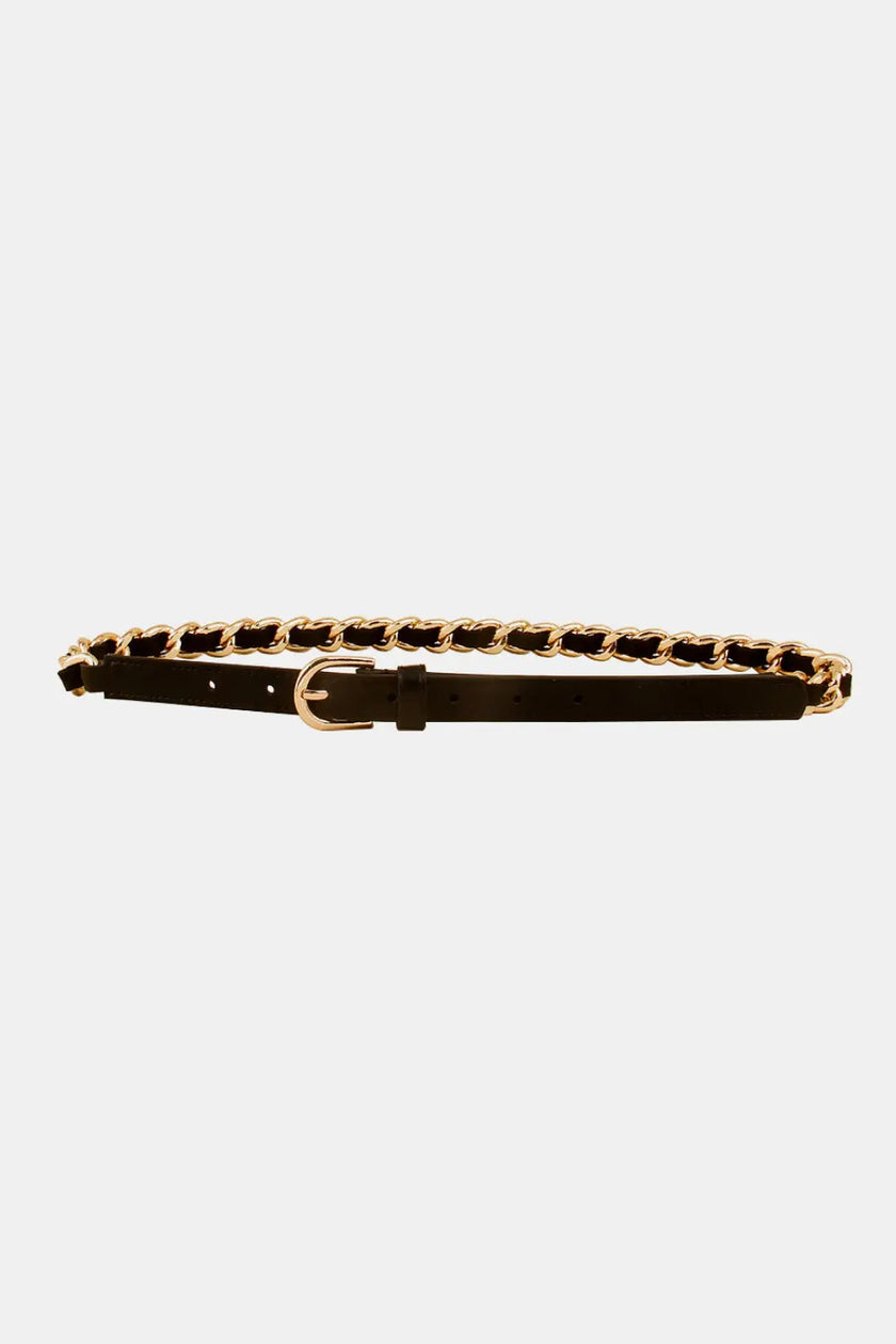 PU Chain Skinny Belt  Style Ratio