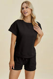 Double Take Short Sleeve Top and Shorts Set  Style Ratio