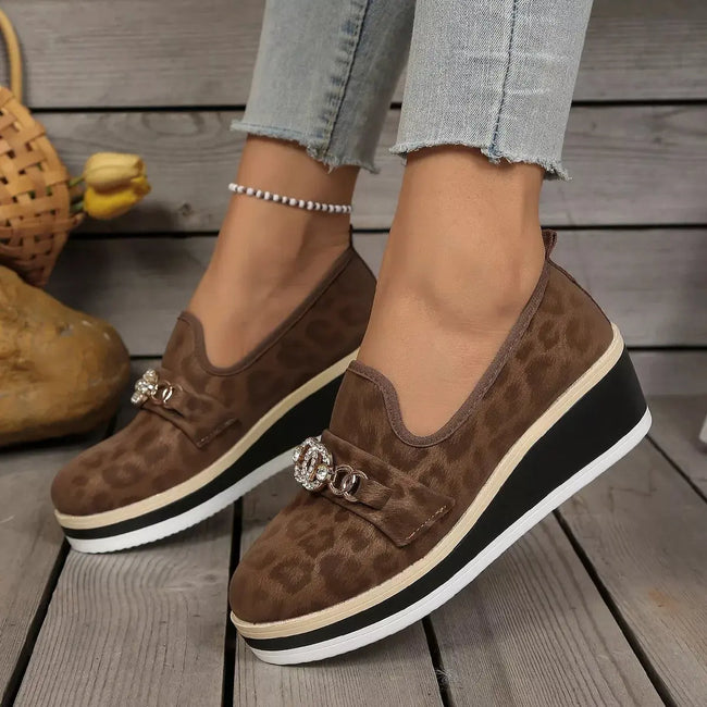 Leopard Print Platform Loafers  Style Ratio