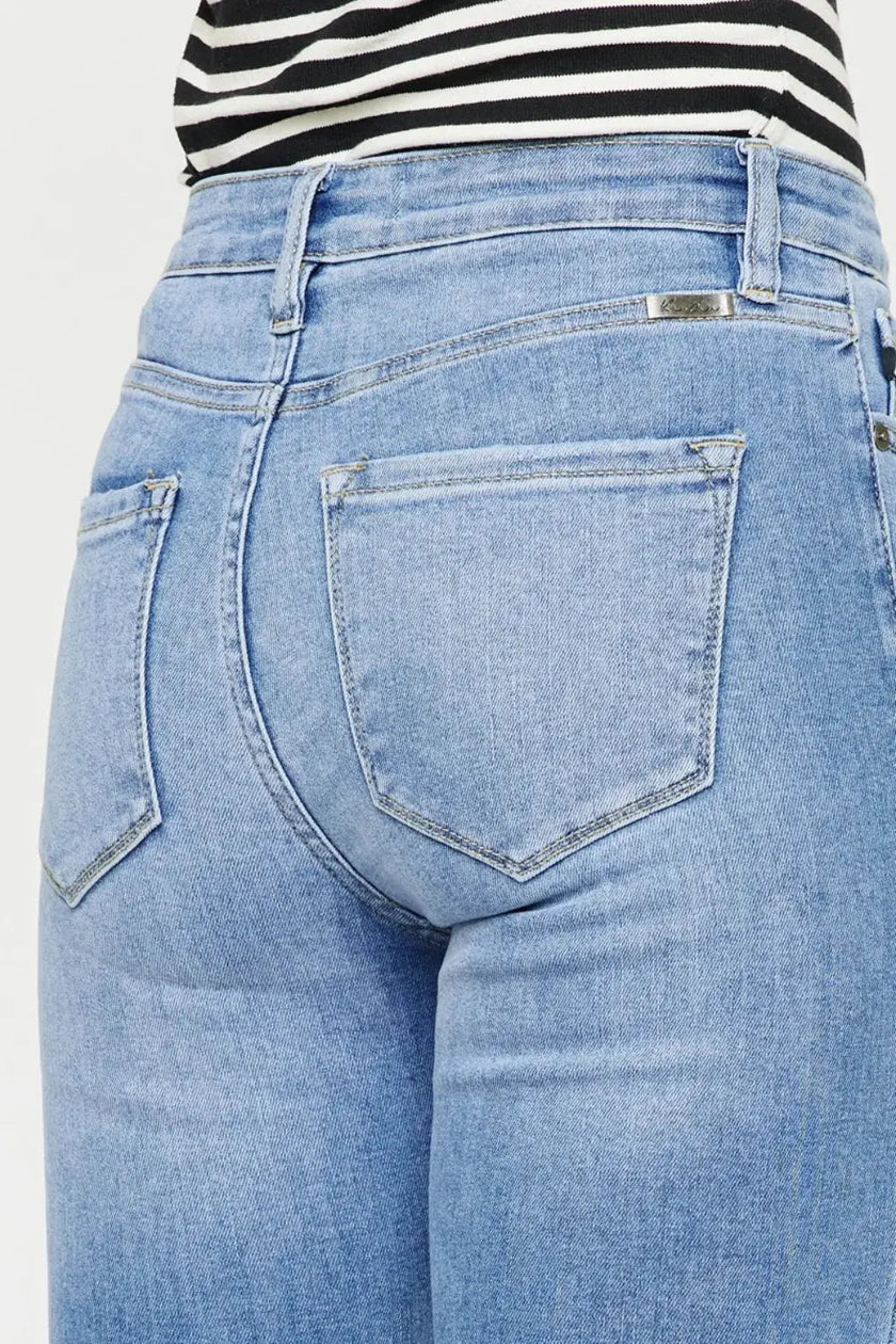 Kancan Distressed Cat's Whiskers Button Fly Jeans  Style Ratio
