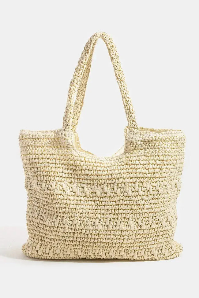 Fame Straw Braided Square Tote Bag  Style Ratio