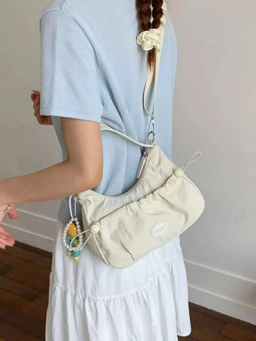 Drawstring Ruched Lightweight Crossbody Bag  Style Ratio