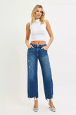 RISEN High Rise Raw Hem Crop Wide Leg Jeans  Style Ratio