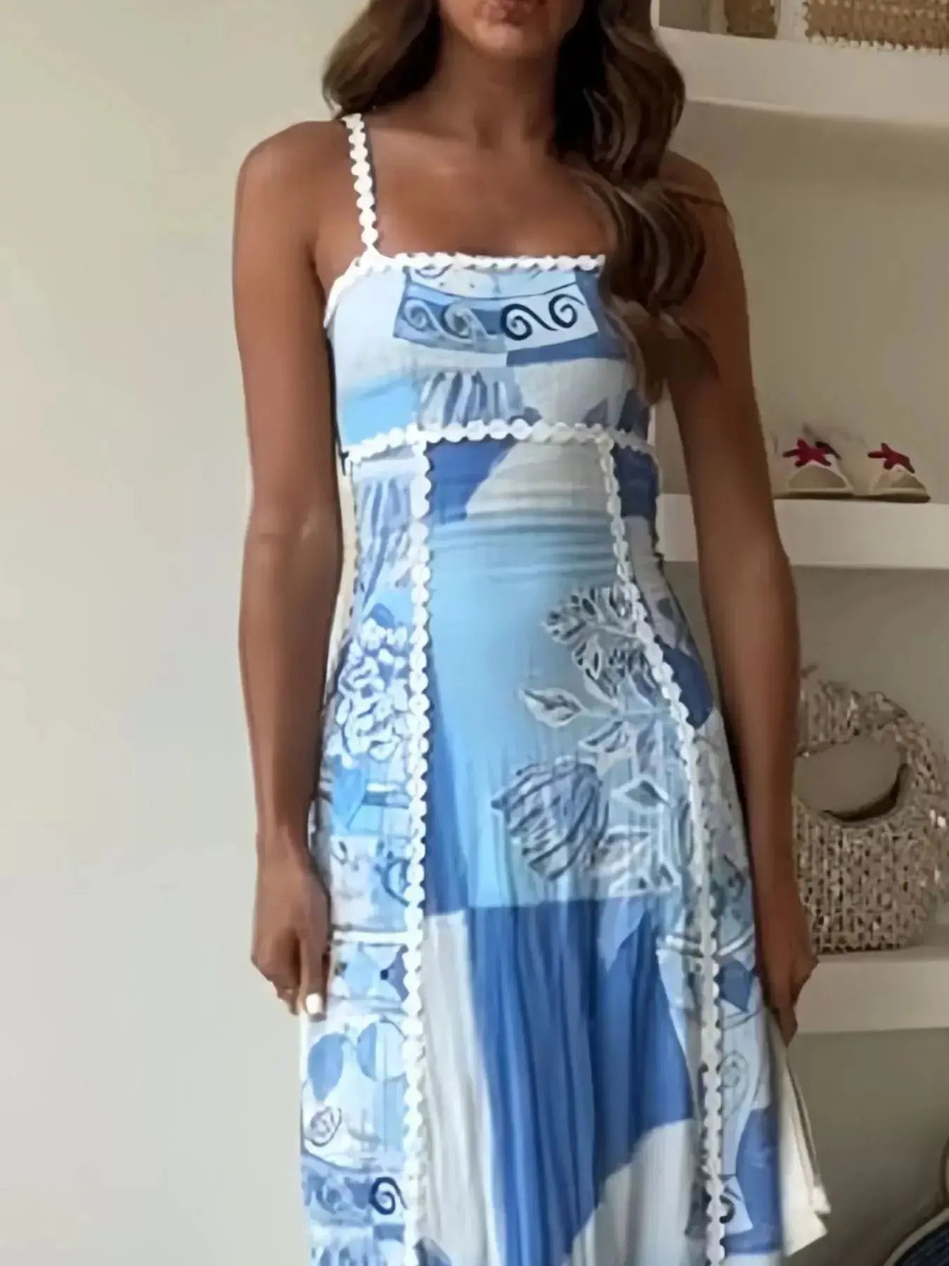 Bow Cutout Back Square Neck Maxi Dress  Style Ratio