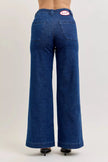 Judy Blue High-Waisted Retro Wide Jeans with Patch Pkts & Twisted Seams  Style Ratio