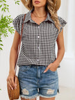 Gingham Button Down Short Sleeve Shirt  Style Ratio