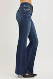 RISEN High Rise Flare Jeans With Seam Detail Waistband  Style Ratio