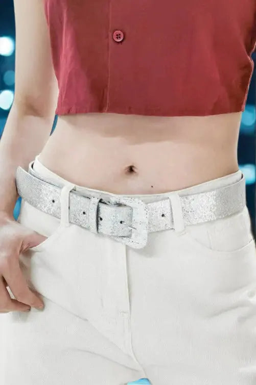 Glitter PU Leather Belt  Style Ratio