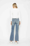 Judy Blue Full Size Tummy Control Back Embroidered Pocketed Bootcut Jeans  Style Ratio