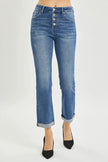 RISEN Full Size Button Fly Cropped Bootcut Jeans  Style Ratio