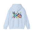 Neurospicy: Colorful Hands w/Words & Butterflies Design Hoodie  Style Ratio