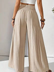 Smocked Waist Wide Leg Pants  Style Ratio