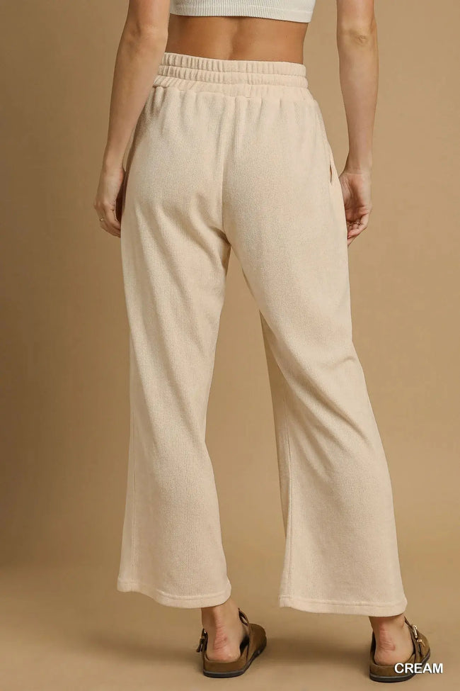 Umgee Drawstring Wide Leg Pants  Style Ratio