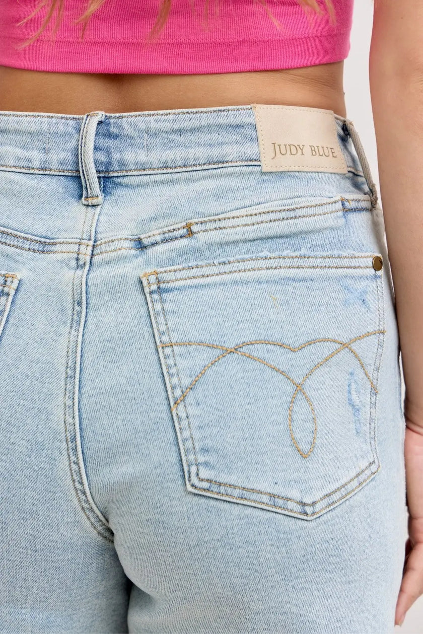 Judy Blue High Waisted Rigid Magic Dad Shorts  Style Ratio