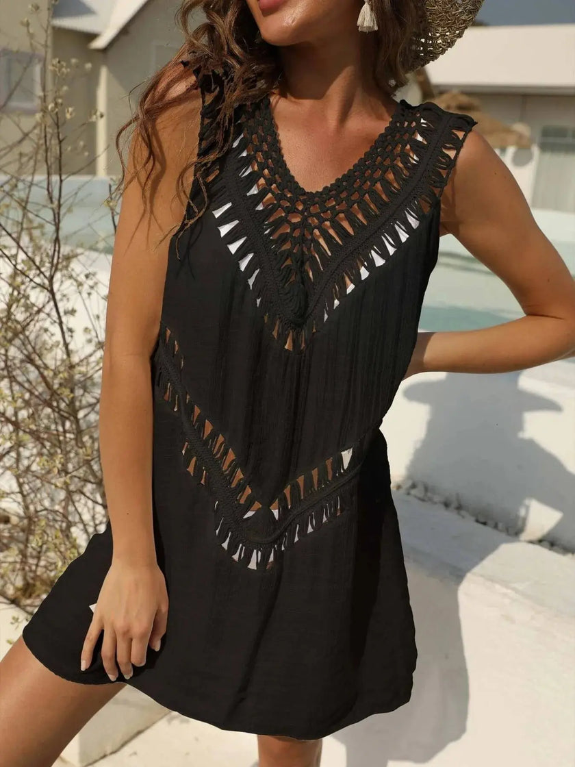 Crochet Detail Beach Cover Up  Style Ratio