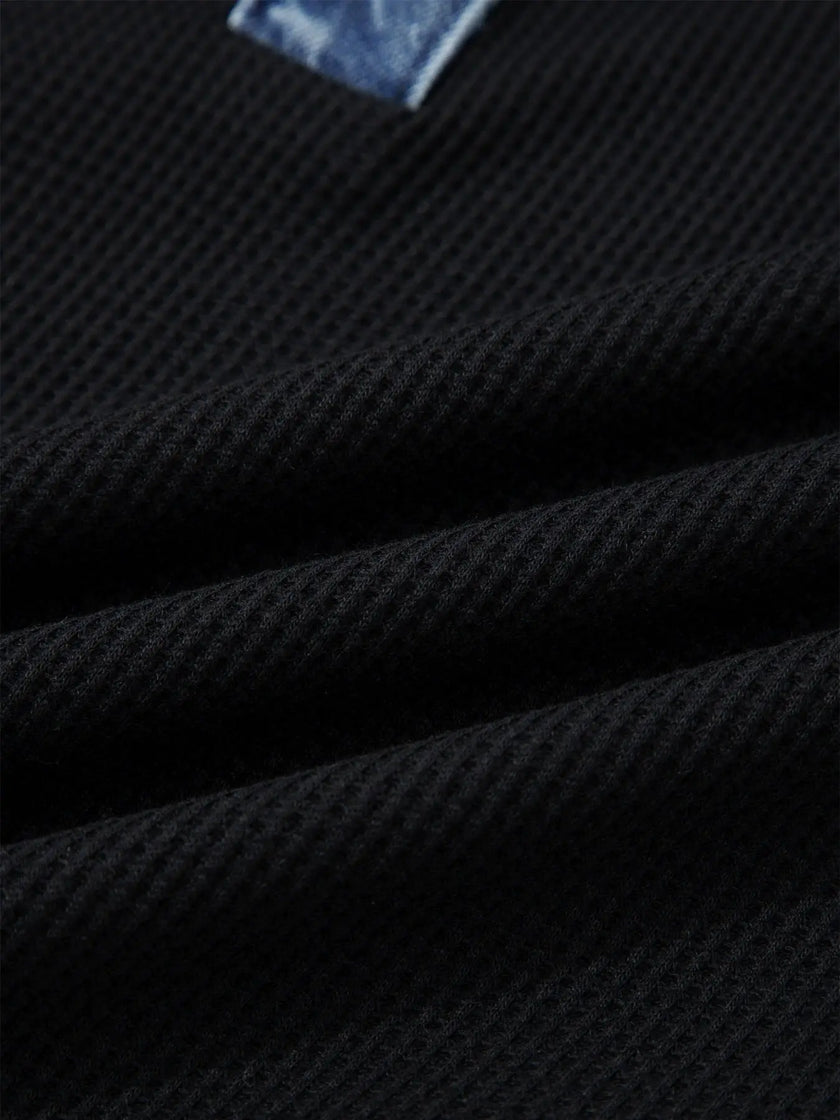 Denim Trim Button Detail Short Sleeve Shirt  Style Ratio