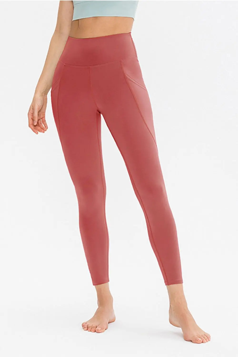 Slim Fit Long Active Leggings with Pockets  Style Ratio