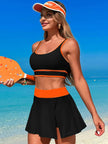 Scoop Neck Top and Skort Swim Set  Style Ratio