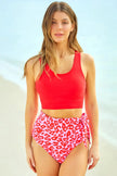 Two-Tone Tied Two-Piece Swimsuit  Style Ratio