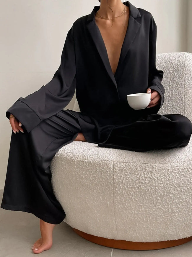 Long Sleeve Top and Pants Lounge Set  Style Ratio