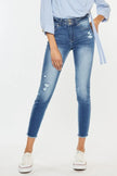Kancan Distressed Raw Hem High Waist Jeans  Style Ratio