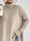 Turtleneck High-Low Hem Sweater  Style Ratio