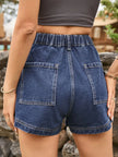 High Waist Denim Shorts with Pockets  Style Ratio
