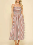 Striped Spaghetti Strap Casual Maxi Dress  Style Ratio