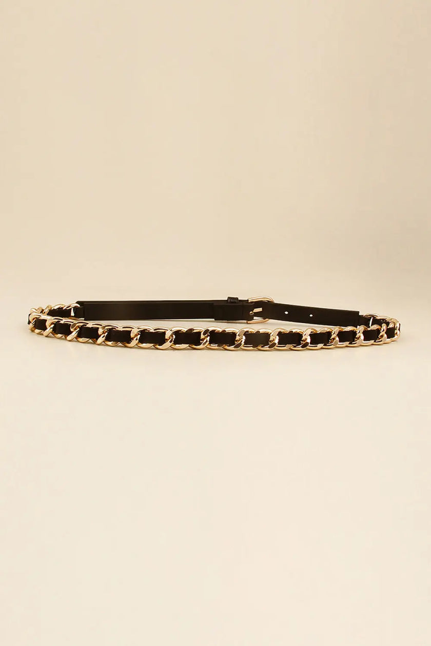 PU Chain Skinny Belt  Style Ratio