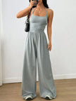 Sleeveless Wide Leg Casual Jumpsuit  Style Ratio