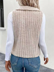 Cozy Fleece Open Front Vest  Style Ratio