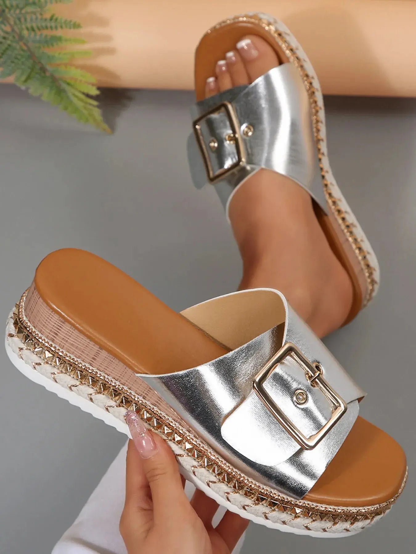 Buckle Espadrille Platform Sandals  Style Ratio