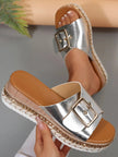 Buckle Espadrille Platform Sandals  Style Ratio