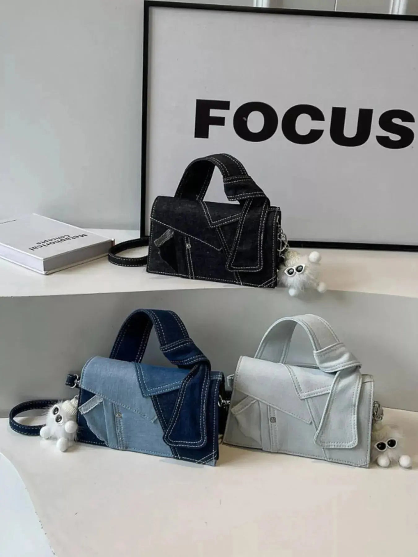 Denim Patchwork Crossbody Bag  Style Ratio
