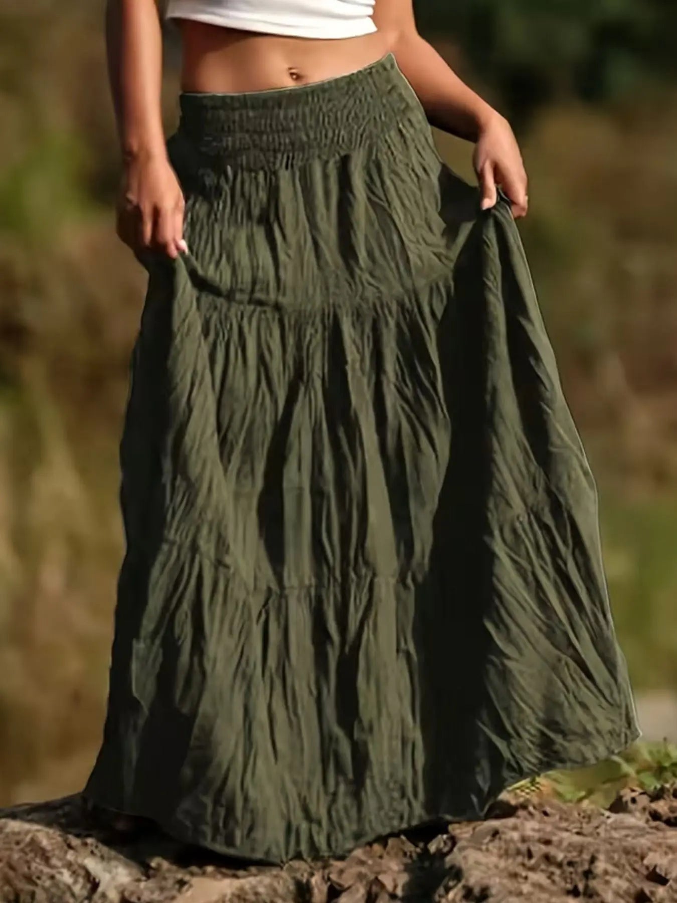 Tiered Maxi Skirt  Style Ratio
