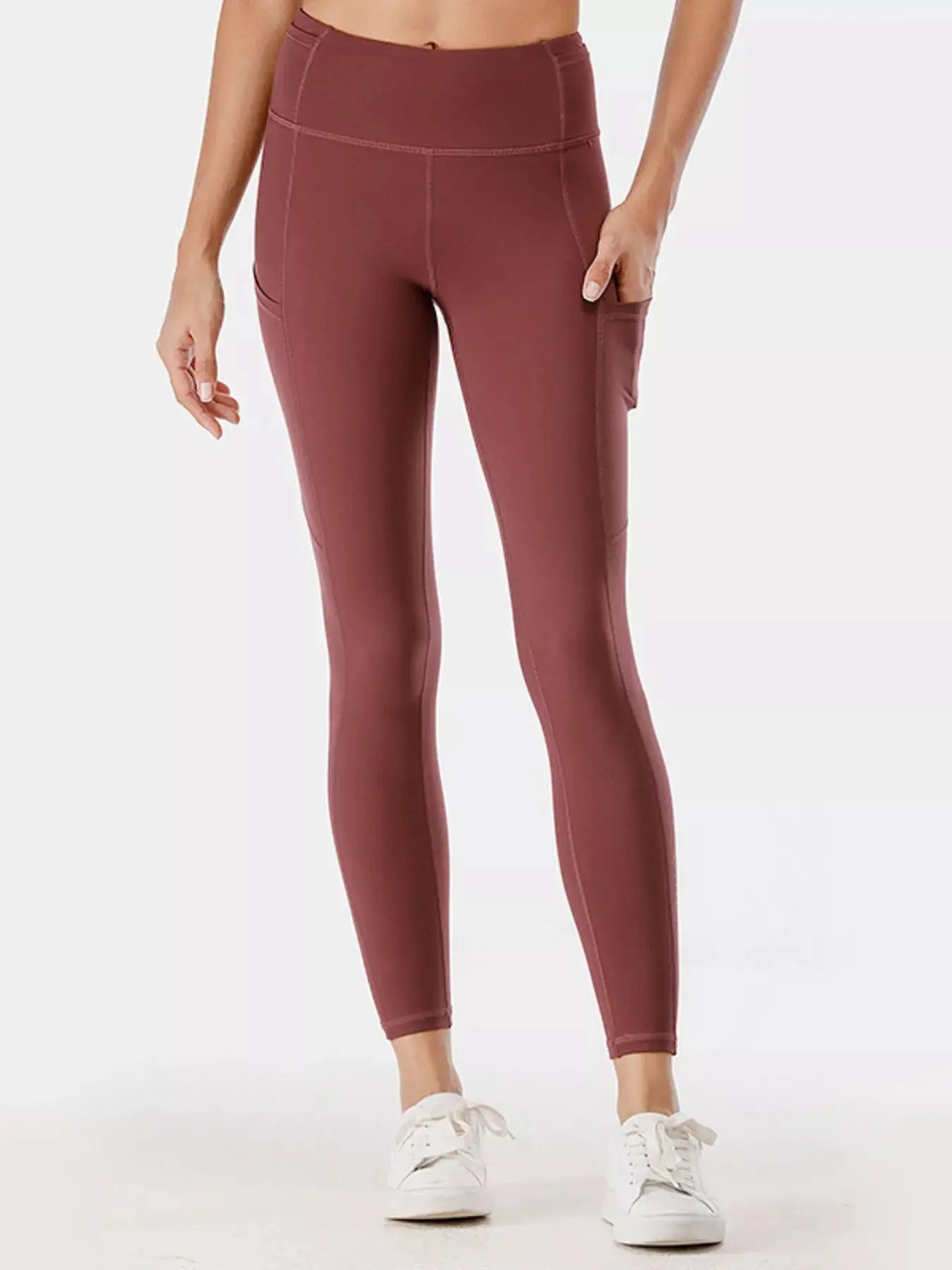 Full Size High-Waisted Active Leggings with Pockets  Style Ratio