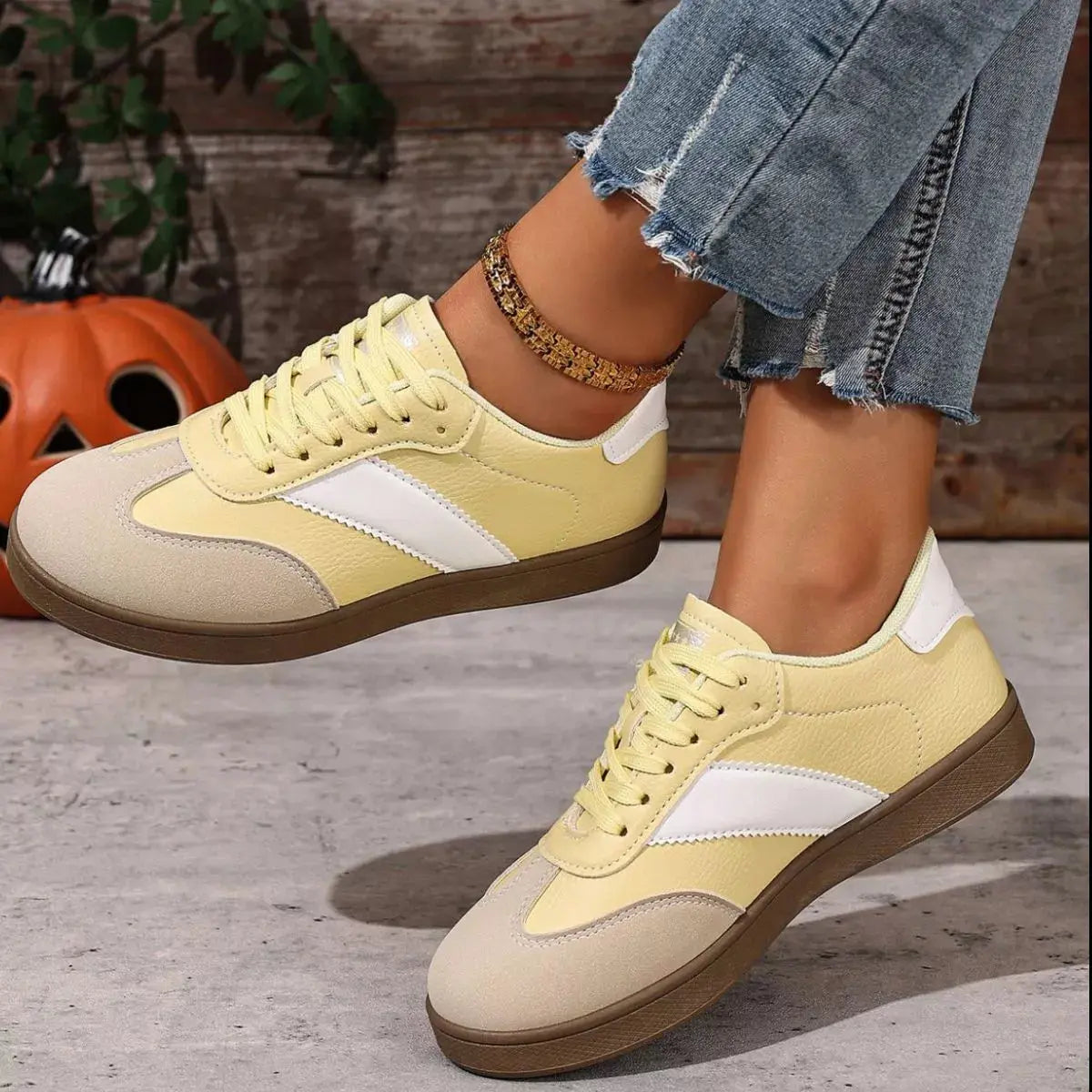 Round Toe Lace Up Sneakers  Style Ratio