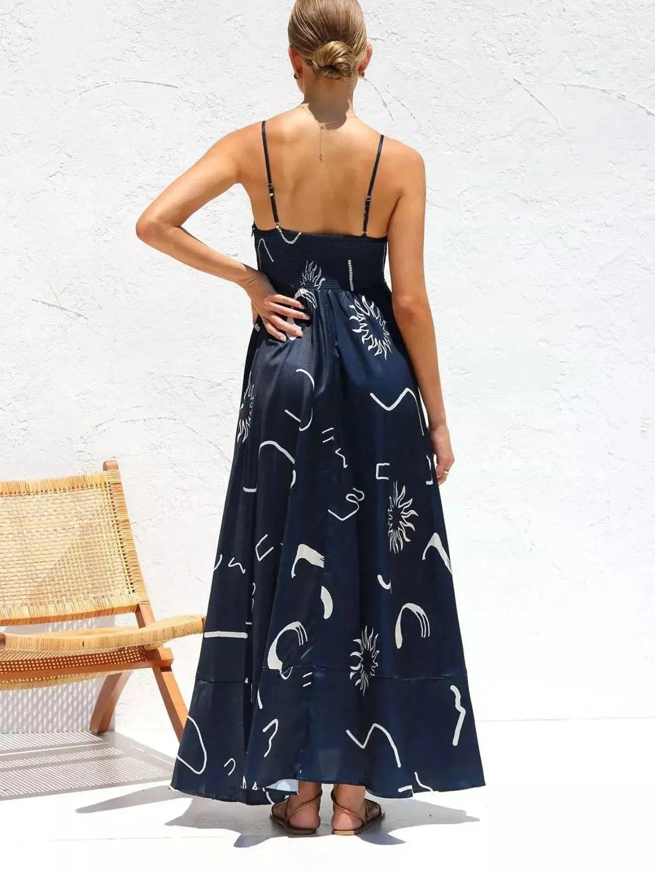 Printed Spaghetti Strap Maxi Dress  Style Ratio